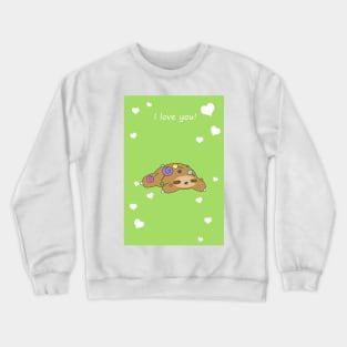 "I Love You" Candy Sloth Crewneck Sweatshirt